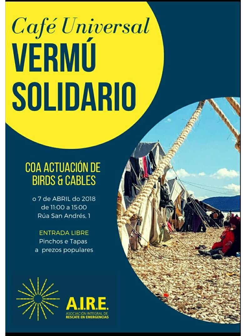 silcerino's tweet image. #Coruña | Vermú solidario en el #CafeUniversal con @AireOng