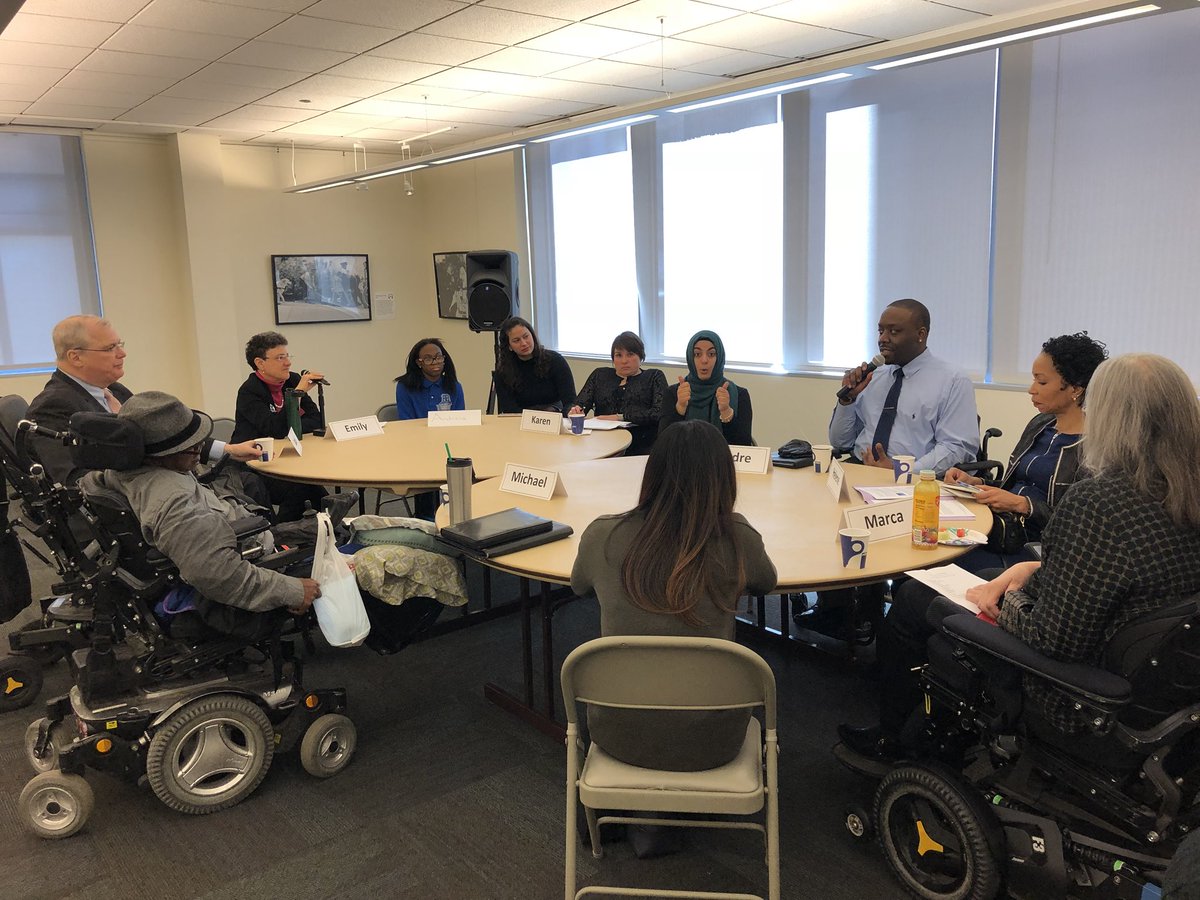 ChiTrust's tweet photo. This morning Trust CEO @helenegayle sat down with members of the disability community at @AccessLiving to discuss disability inclusion locally and next steps towards full inclusion. @ADA25AdvLeaders #KeepADvAncingTogether https://t.co/kOLzTqByVc