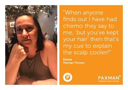 scalpcooling's tweet image. The #DegreeOfControl given by #ScalpCooling to women going through #chemo is not to be underestimated.  Read Emma&apos;s story ow.ly/lCG630jjCW0 #PaxmanPioneer #ChangingTheFaceOfCancer