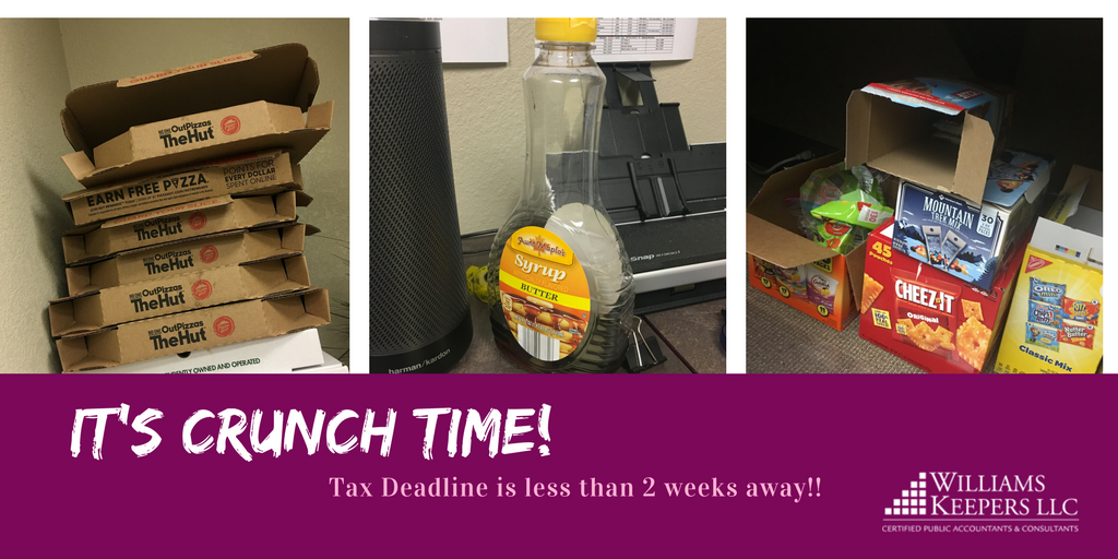 WilliamsKeepers's tweet photo. Snacks and Caffeine... Tax Season essentials. #TaxDeadline #BusySeason #Taxes #TaxSeasonTreats #TaxTimeOut #WKTrustedAdvisor #LifeatWK #TheWKWay https://t.co/jieAdf6cxt