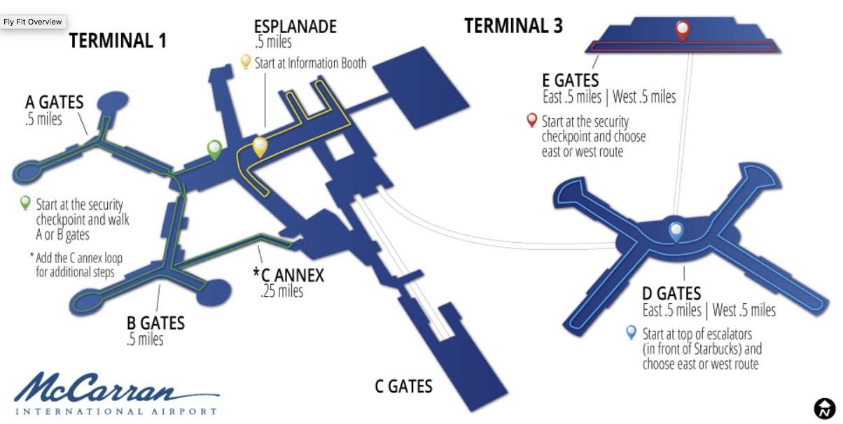 Las Terminal 1 Map Harry Reid International Airport On Twitter: "Want To Get Your Daily Steps  In Before You Board? Try One Of Our #Flyfit Walking Paths And Get Moving.  #Nationalwalkingday Https://T.co/Cwllrlxeqx Https://T.co/Y4Db70Nh91" /  Twitter