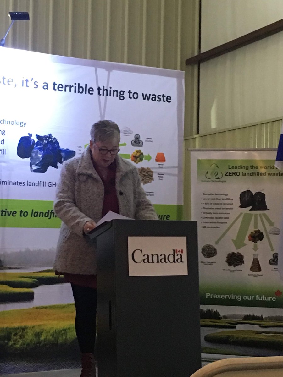 BernJordanCG's tweet photo. Happy to tour @sustanetech today in Chester to announce $500,000 from @ACOACanada When at capacity Sustane will have removed the emissions equivalent to 40,000 cars from the environment! #GreenEnergy #TechForTheFuture #environment https://t.co/sk1ji247KK