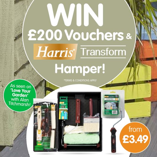 🏡 #COMPETITION TIME 🏡

We're giving away the chance to #WIN a MASSIVE £200 worth of B&amp;M vouchers PLUS a <a href="/Harrisbrushes/">Harris®</a> hamper for ONE lucky winner!

To enter, simply FOLLOW us, RT this post and comment #HarrisEaster!

Competition ends 9am 6/4/18

#WinItWednesday