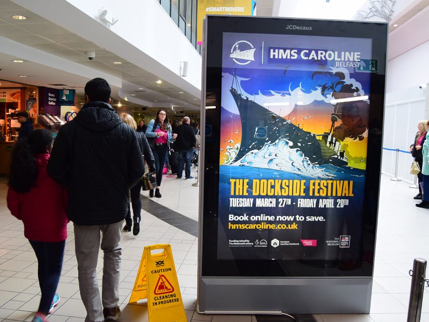 PMLGroupNI's tweet photo. It's the last few days of the school holidays - if you're looking for something to do with the kids, how about a visit to @HMSCaroline? #OOH #6Sheets #48Sheets https://t.co/mIIm5BPQRN