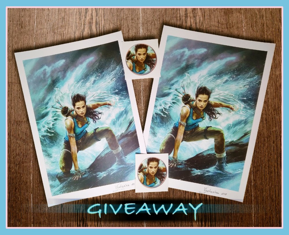 InnaVjuzhanina's tweet photo. ❤️GIVEAWAY ❤️🤗

Two winners will receive a signed "I am Survivor" #TombRaider art print and an #AliciaVikander sticker.
  
⭐️RT to enter, ends April 8th 
⭐️Must be following  
⭐️Limited Edition prints can be found at:  https://t.co/l2V0HOvBIC  😊

#GiveawayAlert #art https://t.co/B5ij3yJJ8j