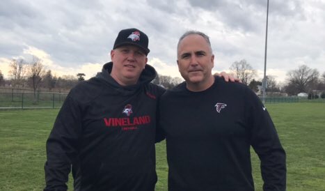 VinelandFB's tweet photo. Falcons and 49ers in Vineland working out Jamil Demby! https://t.co/YfAF3AbUXa
