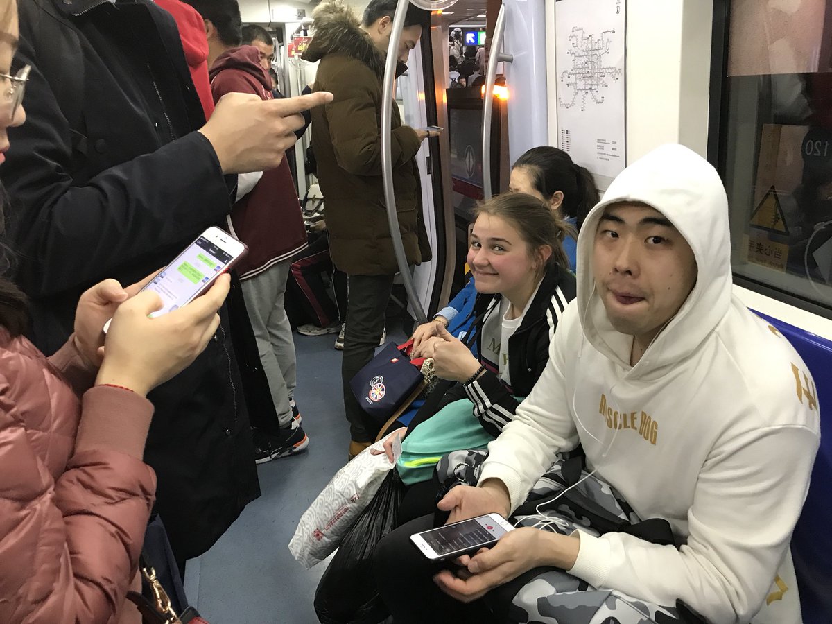 Kevinjoyce1990's tweet photo. On our final full day at BRS, we were able to experience so much. We visited the Great Wall, went sledding down from the Wall, experienced Chinese performances at a tea house,  made dumplings, rode the Beijing Subway, and shopping.#bearsinbeijing https://t.co/h462UCATVx