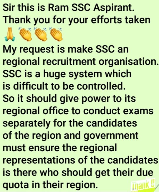 Ramkrishnan_93's tweet photo. @NITIAayog @amitabhk87 @RajivKumar1 Pls reform Staff section commission. #SSCExamScam #sscexamfixing #sscscam #sscexamscam https://t.co/O6Cyz221WY