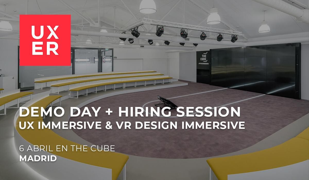uxerschool's tweet photo. Si buscas diseñadores #UX / #UI no puedes faltar a nuestro #DEMODAY, donde nuestros alumnos presentarán los proyectos de los cursos #UXIMMERSIVE y #VRIMMERSIVE y además contaremos con #HIRINGSESSION para que los conozcas de forma personal. ¡Apúntate ya! https://t.co/4cPbF3MTa4 https://t.co/Sr3F26Wo28
