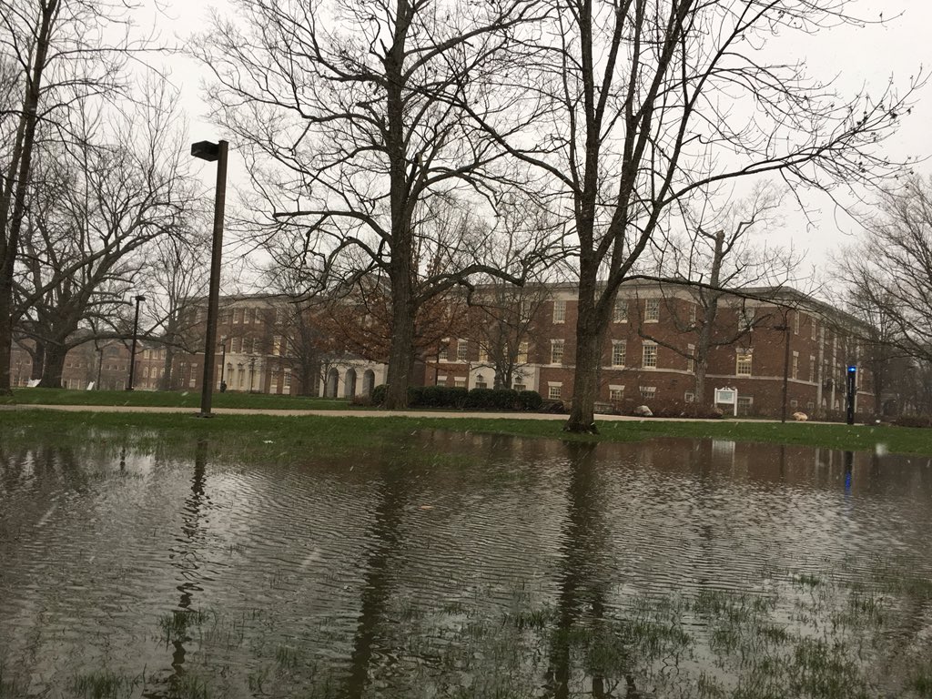 MiamiOHLib's tweet photo. Good news! With yesterday’s torrential downpours and today’s snow flurries, if the temperature drops another five degrees ... open skate along Slant Walk! #MiamiOH #SpringtimeInOhio https://t.co/GIvybmWxLn