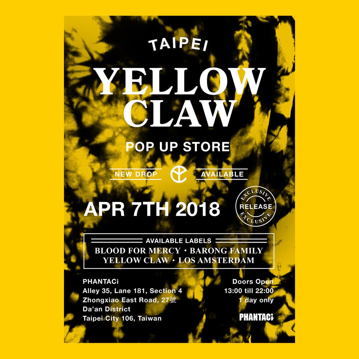 DJRayRay_Taiwan's tweet photo. See y’all at @yellowclaw Pop Up Store on April 7th at @phantaci_06 and @looptopiaig After Party ft @barongfamily Night at @omni_taipei !!! Gonna slayyyyy w/ @dolfmusic 🅱️🅱️🅱️
@bloodformercy
#djrayray #theloop #looptopia2018 #yellowclaw #barongfamily #dolf #bloodformercy https://t.co/zQ5Hz7HuJ0