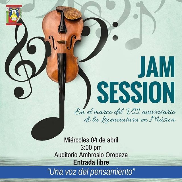 Bqto0251's tweet photo. #Bqto4abr en @uclave en el marco del VII aniversario de la Licenciatura en Música #UCLA, tendremos el concierto #JamSession en el auditorio Ambrosio Oropeza, con la participación de docentes y estudiantes del programa. Te esperamos a las 3:00 pm, #Entrad… https://t.co/JkPzQSeQ2x https://t.co/x4yoHTuEg2