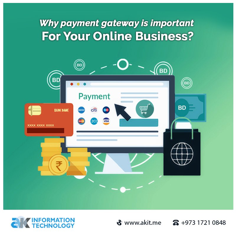 AKITBahrain's tweet photo. Why payment gateway is doubtlessly important for your online business?
Read more at - https://t.co/X11OkIsrdH

#EcommerceSolutions #EcommercePaymentIntegration #EcommerceWebsiteDevelopment #ecommerce https://t.co/sdL8PyaKg0