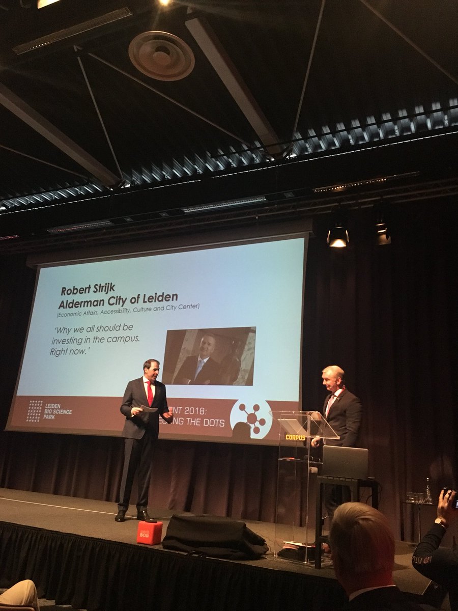 Connecting the #dots just started <a href="/Leidenbsp/">LeidenBioSciencePark</a> @CorpusCongress. Kick off by Alderman Robert Strijk of <a href="/GemeenteLeiden/">Gemeente Leiden</a>
