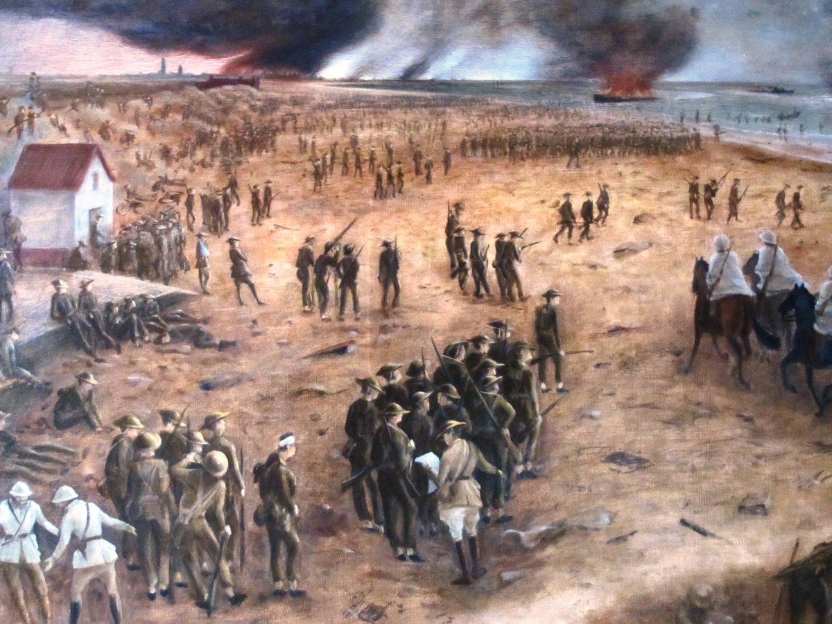 Interested in Dunkirk? View this painting by Capt John Spencer Churchill at Michael Sim antiques on Royal Parade