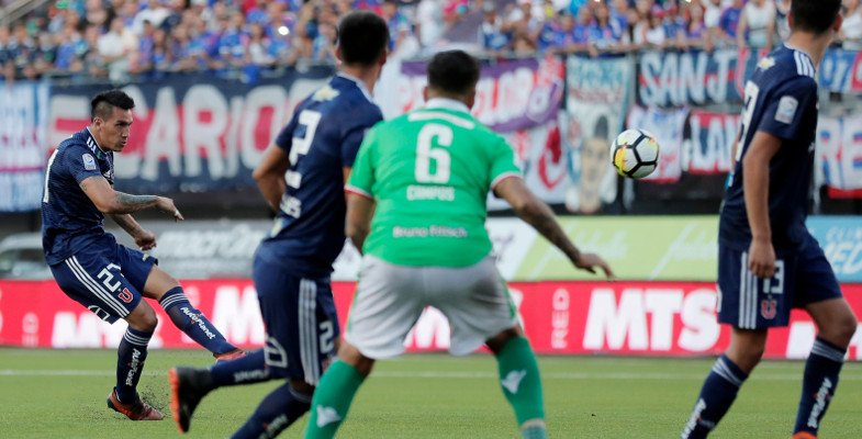TNTSportsCL's tweet photo. [VIDEO] 🎥 La joya de Monzón (@Fabian18Monzon) de @udechile arrasó y fue elegida como el gol de la fecha https://t.co/NpyU07XK42 https://t.co/kEkV0HEAHs
