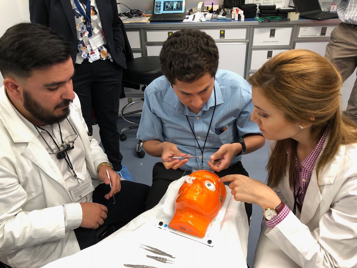 slmacneil's tweet photo. Mobile Simulation Center in action in Trujillo Peru. Within hours these students are teaching a fellow student the procedure.  Theory in action it’s working!  So impressed! @OrbisIntl @UTCAeroSystems #IdeasBornToFly #FlyingEyeHospital https://t.co/2TX9dtB6zh