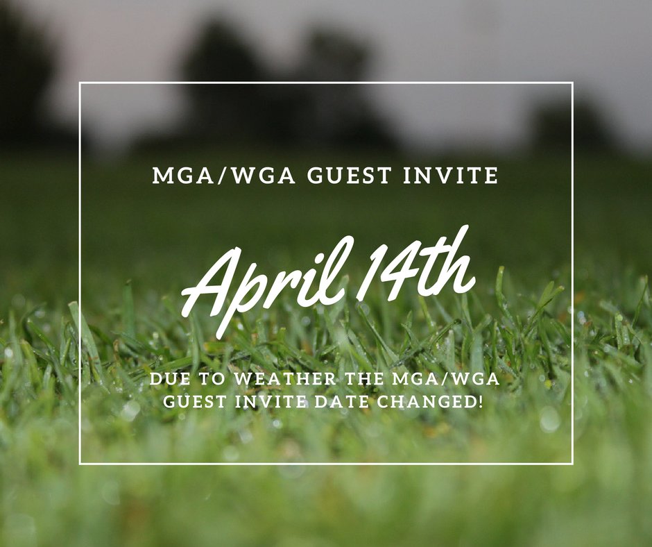 BuffaloRockGolf's tweet photo. PSA! Date change for the MGA/WGA Guest invite due to weather. Mark your calendars for April 14th! Give us a call if you have any questions: 918-225-0811 https://t.co/bslliB1ZWv