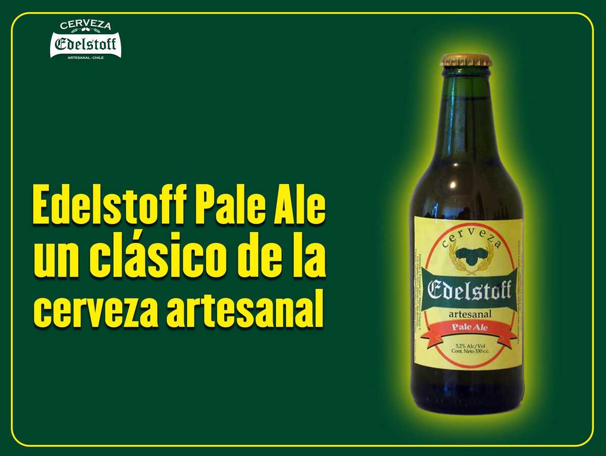 edelstoffchile's tweet image. Han pasado más de 10 años, pero la frescura y sabor de tu #PaleAle no cambia...