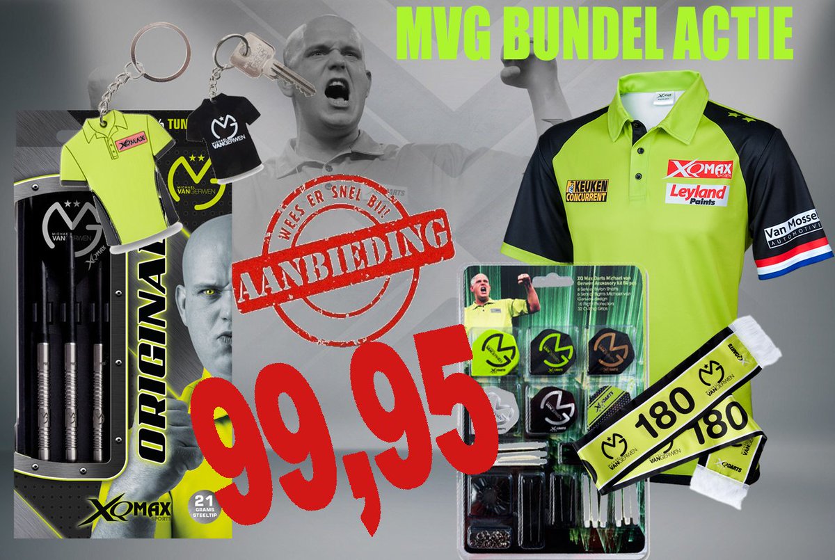 Dartshop Zaanstad heeft een mooie <a href="/XQmaxDarts/">ACM Products</a> Michael van Gerwen Voordeelbundel samengesteld. Voor de echte <a href="/MvG180/">Michael Van Gerwen</a> Fans ! Kijk snel op dartshopzaanstad.nl #Darts