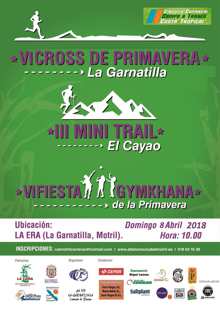 Llega la fiesta de La Primavera para disfrutarla en familia!! 🏃🏃
<a href="/AreaDepMotril/">Area Deportes Motril</a> <a href="/motrildigital/">Motril Digital</a> <a href="/MotrilTurismo/">Motril Turismo</a> <a href="/Atlmotril/">C Atletismo C Motril</a> <a href="/losMotriles/">Motril tropical</a>