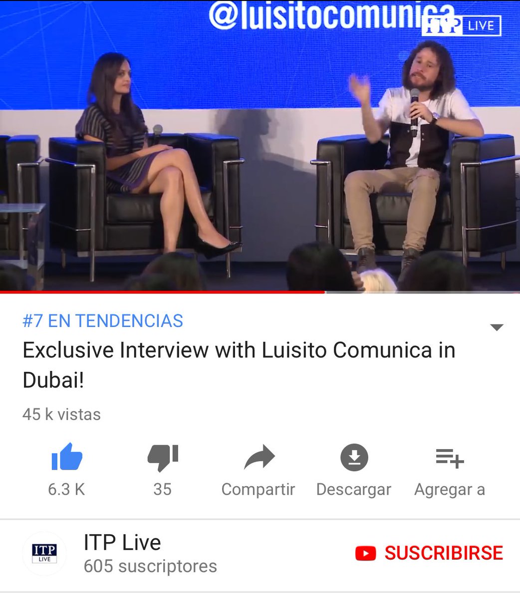 LuisitoComunica's tweet photo. Me pone muy feliz despertar viendo esto :)

Ayer subieron el video de la entrevista en inglés que me hicieron en Dubai, y ustedes ya están haciendo que sea tendencia en Latinoamérica!

Wow, gracias por tanto apoyo!!! Estoy emocionado y sumamente motivado 😁🔥 https://t.co/EtkHTX3SKD