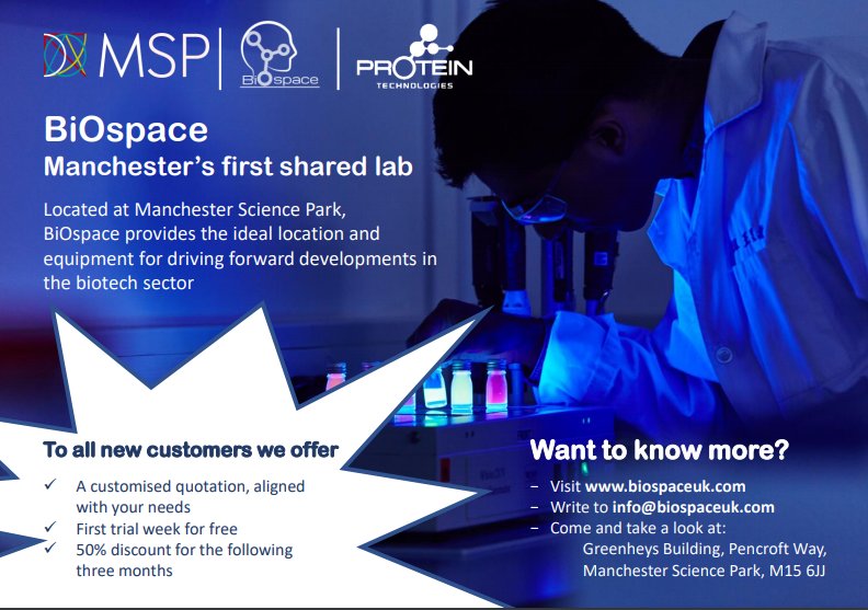 BiOspaceUK's tweet photo. It's on! We are offering a 50% discount on selected packages, including a free trial week. For more information, visit us on https://t.co/rQT4jqMSTp or drop us an email at info@biospaceuk.com #startups #openaccess #Biotech #MEDTECH https://t.co/O4aFgwKdYx