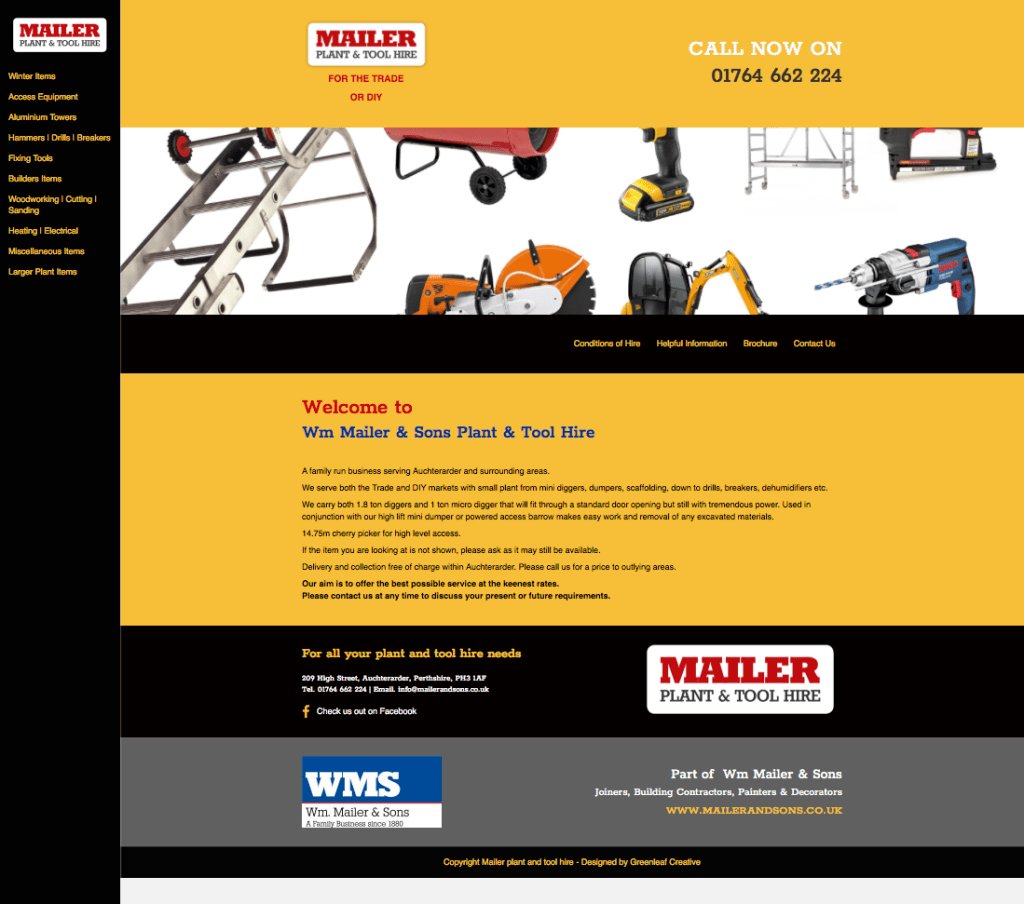 gl_creative's tweet image. Mailer plant and tool hire | Website design greenleafcreative.co.uk/mailer-plant-a…
