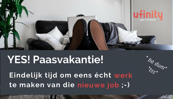 Openen met zó'n woordspeling, dan kan je toch niet anders dan verderlezen? Zoals steeds weer één adres >> ons jobboard! 😉 ufinity.be/zoek-een-vacat…