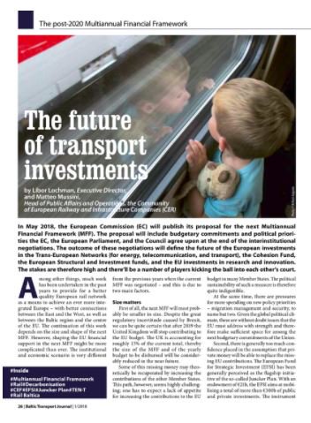 CER_railways's tweet photo. The future of transport investments #EUbudget #MFF - see our latest article published by @BT_Journal https://t.co/BxPsnzTrO3 @MFF4Transport https://t.co/wKDpIOfydy
