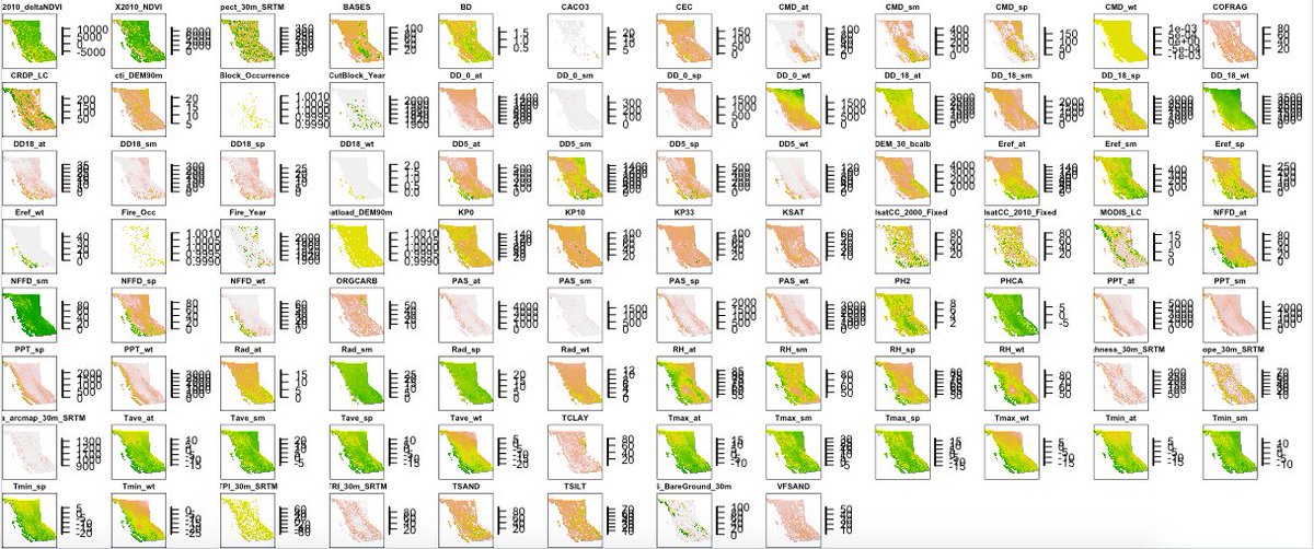ClaytonTLamb's tweet photo. My raster crusade has come to an end. =self-titled #RasterMaster after 4.5 months of wrangling. 92 rasters, 30m pixels, BC wide +50m buffer=230B pixels. Climate, topo, soil, fire, logging, and landcover. Thanks to #Rstats, #SpatialR, #Python in #ArcMap + #BEER https://t.co/DHewpJgGJM