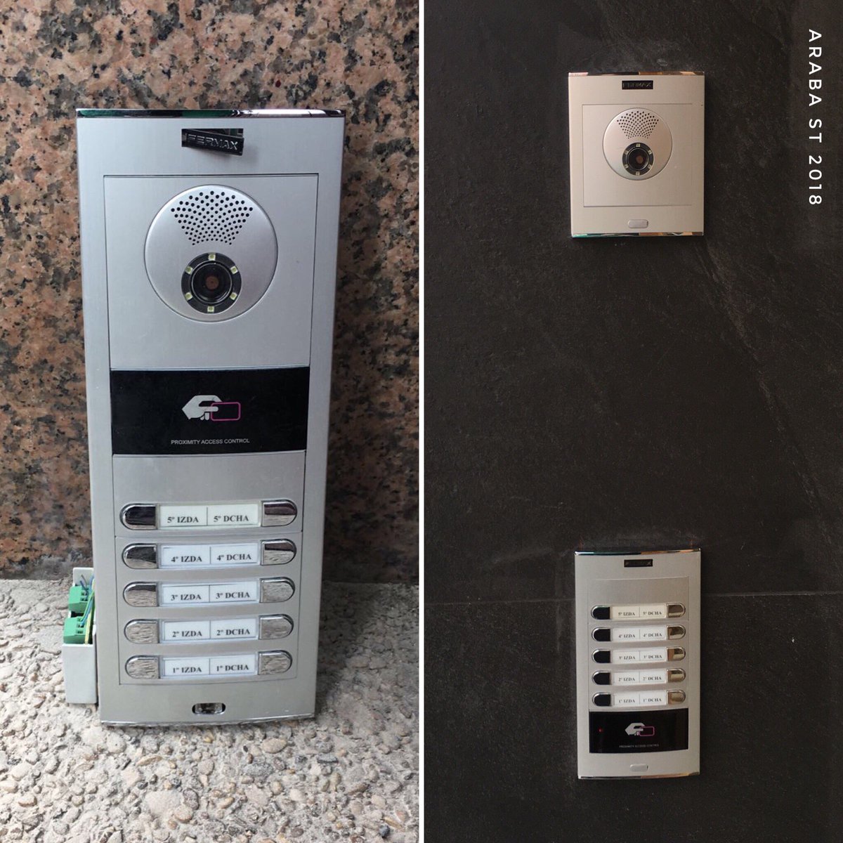 Adaptación de placa de #Videoportero <a href="/fermax_spain/">FERMAX</a> en reforma de portal #RFID #VDS #Skyline