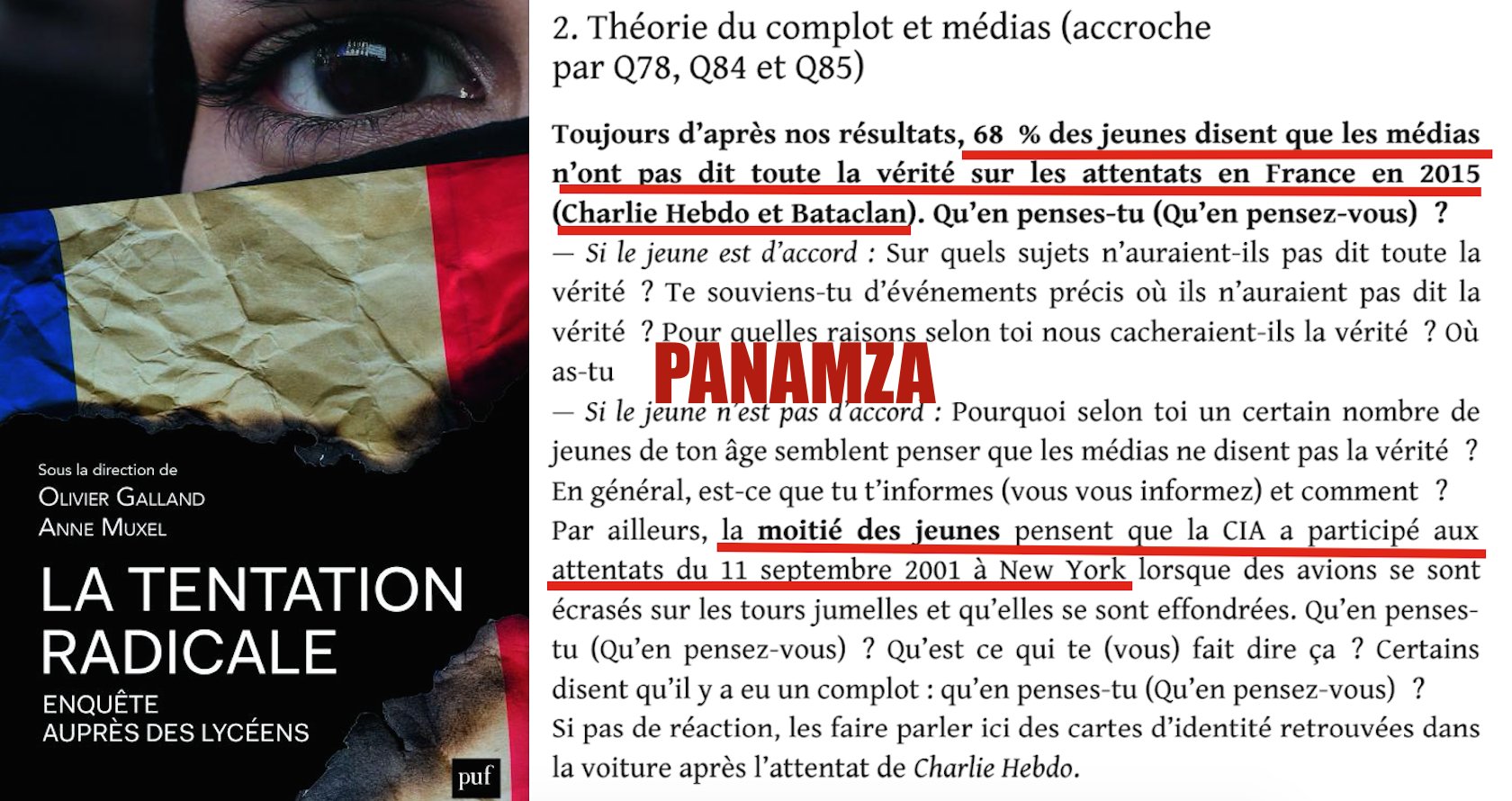 L'effet Panamza : 2 jeunes sur 3 rejettent la version officielle des attentats de 2015