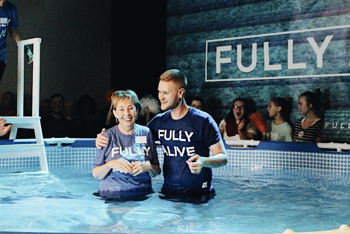 thevenue_church's tweet photo. “I was 73 when I was baptized so I know Jesus wants you no matter your age or how many times you have turned away from him or kept him at a distance. Just one step towards Jesus and he will be there to meet you.”  Carol, North Georgia  #BestWeekendEver https://t.co/Jj8v76ToxE