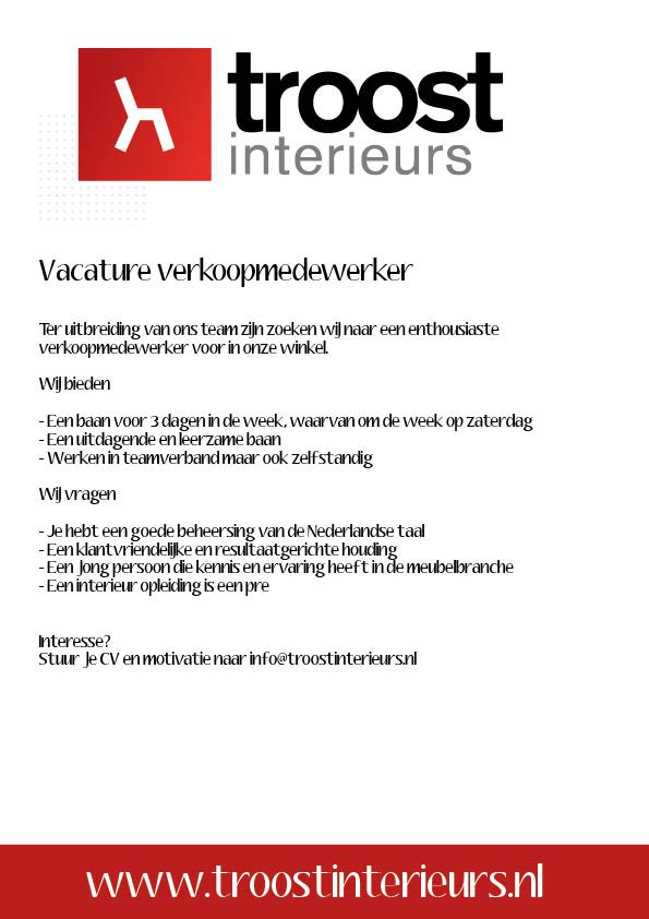 #vacature #woonbranche #naaldwijk #design