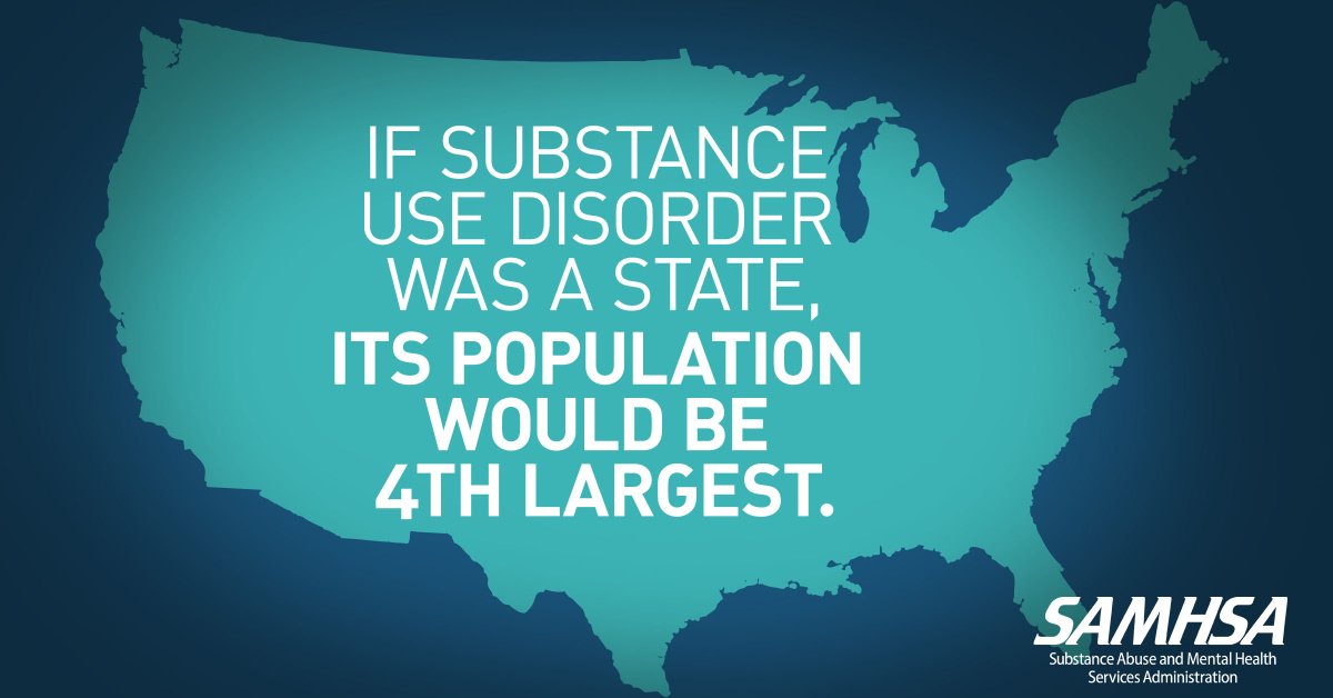samhsagov's tweet photo. FACT: In 2016, 2.1M Americans had an #opioid use disorder (OUD) via  @DrMcCance_Katz 

Only 20% of those living with OUD received specialty #addiction #treatment and only 37% of those received medication assisted treatment. #RxSummit https://t.co/EGcCj28y5L