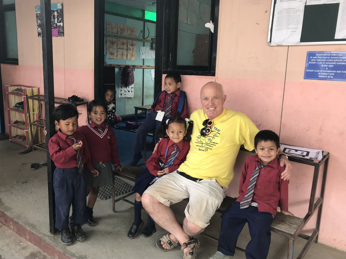 Last day of teaching, engineering and med. work.The engineering team successfully used a technique developed by the engineering dept. at Sheffield univ to strengthen a pilar at the P G School while Mr Brook took a break from the medical work with pupils at the Bungamati school.