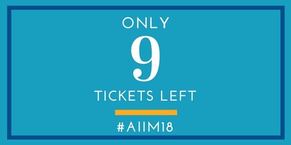 Will you be one of the last 9 people to sign up for #AIIM18? hubs.ly/H0byH4V0