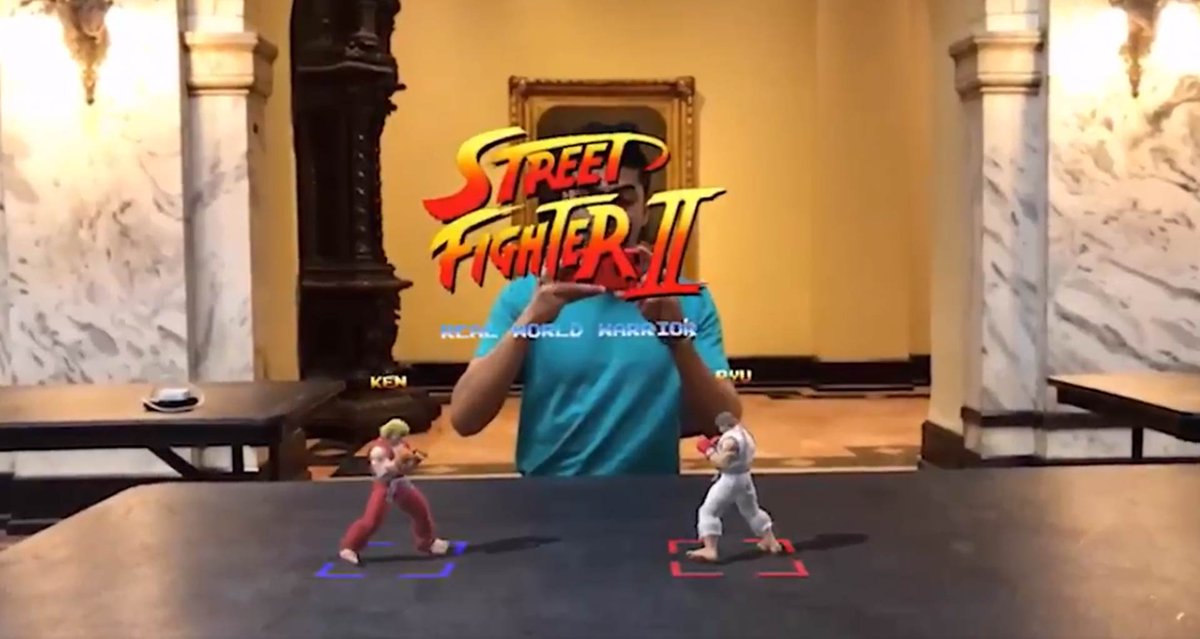 RtoVR's tweet photo. Dev Behind ‘Mario AR’ Brings ‘Street Fighter II’ to Life with ARKit https://t.co/TGBQD05bd9 @shekitup https://t.co/aElOyadR2z
