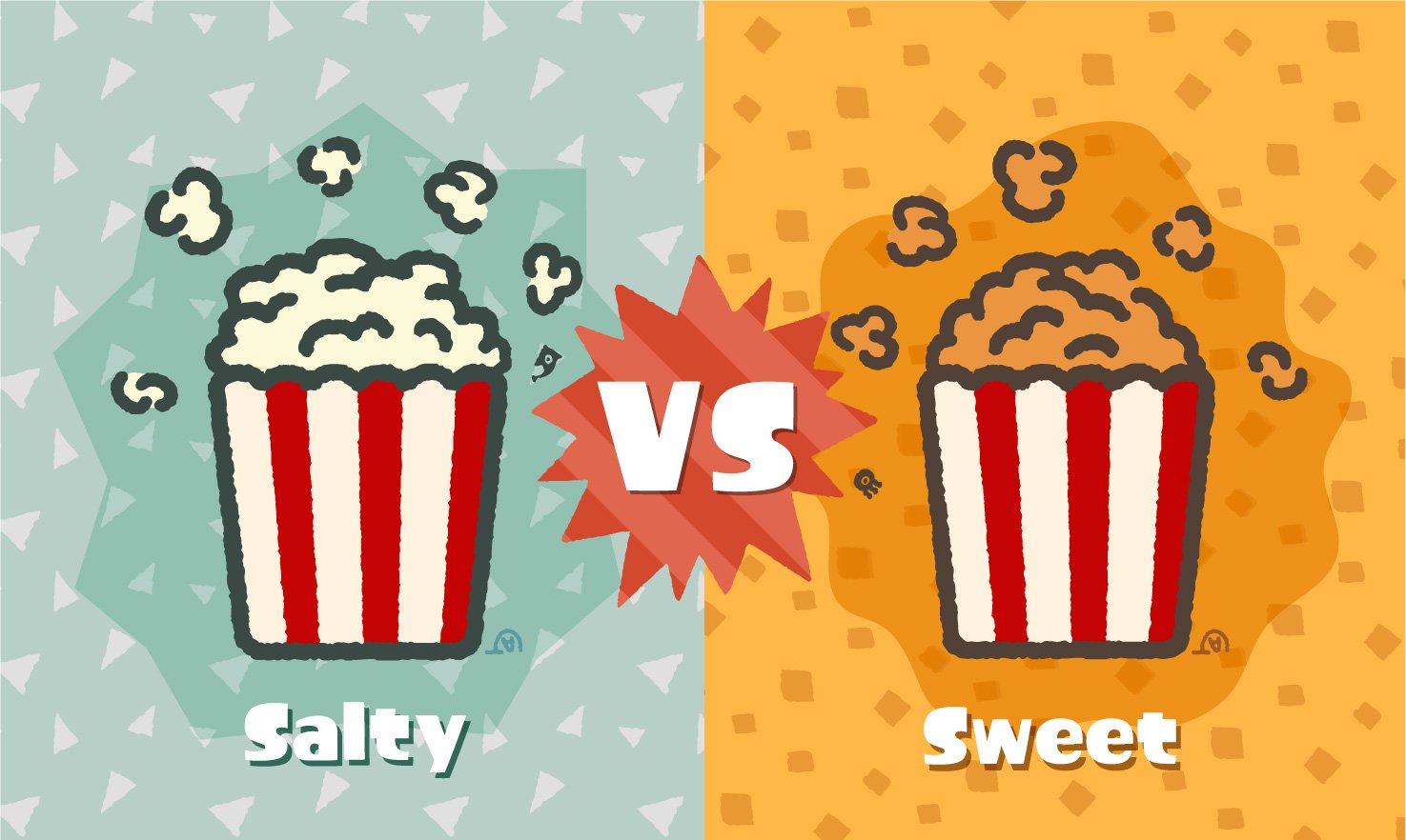 Salty Popcorn vs. Sweet Popcorn