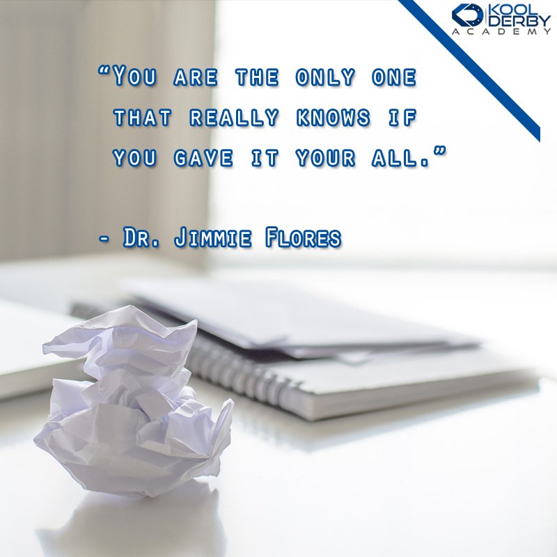 Koolderbyacad's tweet photo. "You are the only one that really knows if you gave it your all." - Dr. Jimmie Flores
#QOTD #PMP #KoolDerby #projectmanagement #WednesdayWisdom https://t.co/P7zqWsnPWn