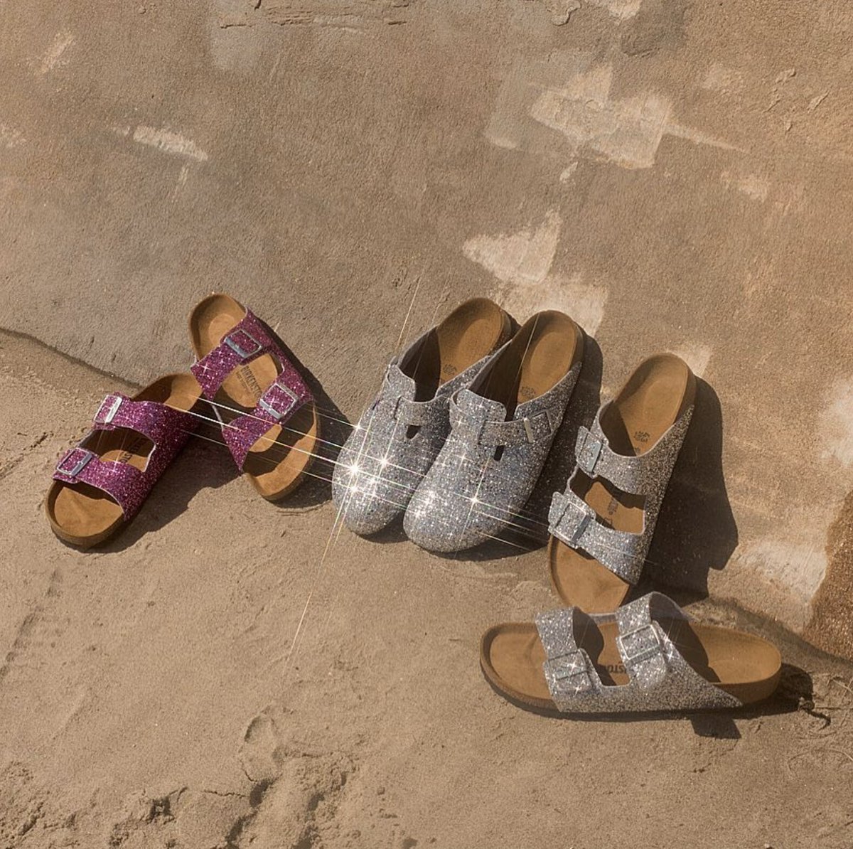 GlamourMagUK's tweet photo. Glitter Birkenstocks are now a thing! 😱 Perfect for that friend who's extra AF... 😏📸: @openingceremony https://t.co/H0I8JdfEPn