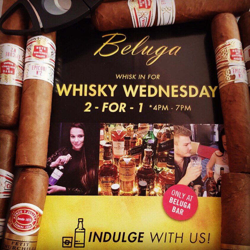 BelugaCapeTown's tweet photo. Itβs #whiskywednesday at #belugarestaurant - Join us for our amazing 2-for-1 special on all whiskies at our bar! π₯ Available from 4-7pm!
#capetown #whisky #whiskey #style #capetownliving #capetownvibes #businesspleasure #belugabar #ontherocks #neat #cigar #afterworkdrinks https://t.co/DnEL2etz0u