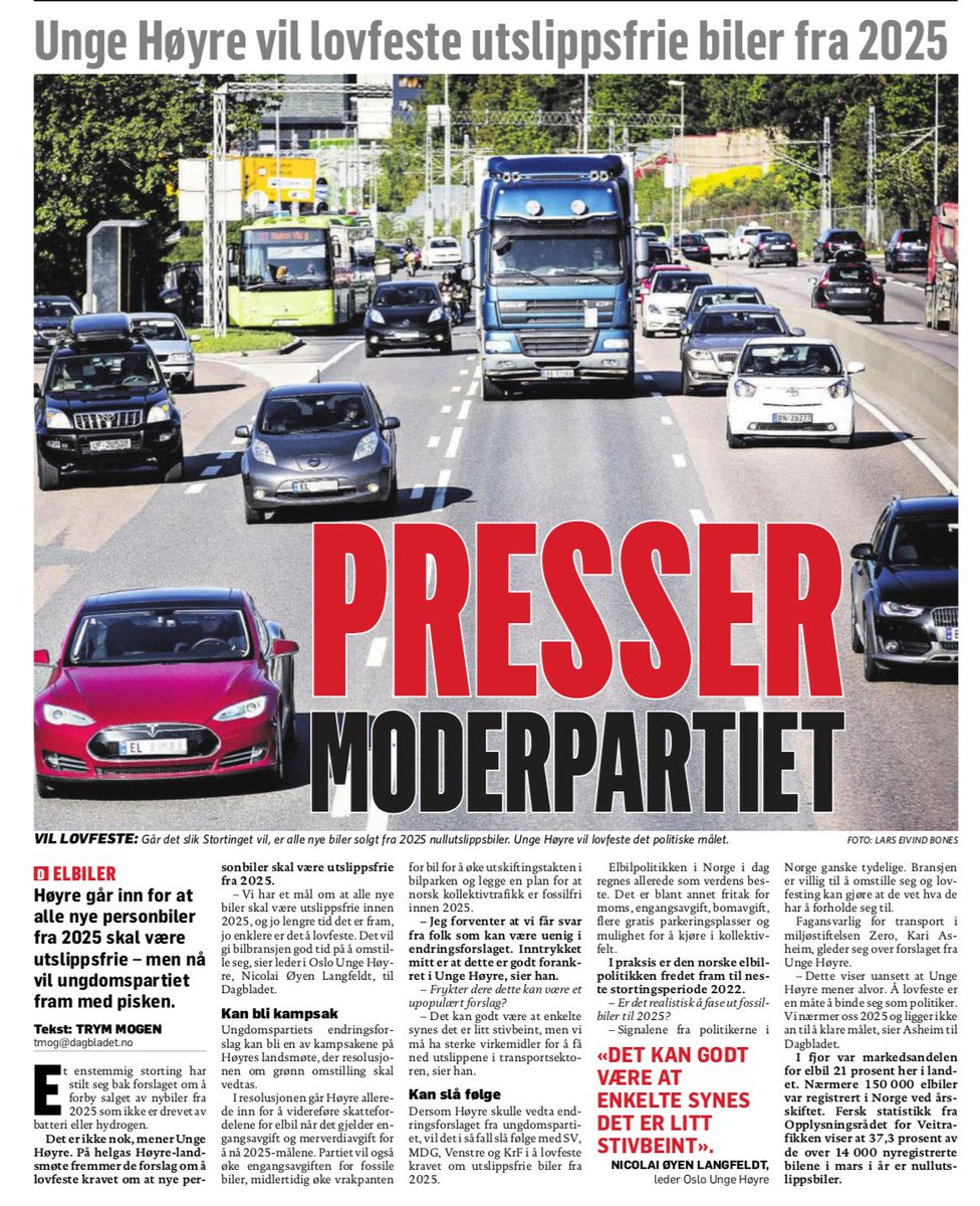 Miljøstiftelsen ZERO (@zeronorge) on Twitter photo Flott at <a href="/ungehoyre/">Unge Høyre</a> mener alvor med målet om 100% utslippsfritt nybilsalg i 2025! #hlm18 #elbil
dagbladet.no/nyheter/vil-tv… Flott at <a href="/ungehoyre/">Unge Høyre</a> mener alvor med målet om 100% utslippsfritt nybilsalg i 2025! #hlm18 #elbil
dagbladet.no/nyheter/vil-tv…