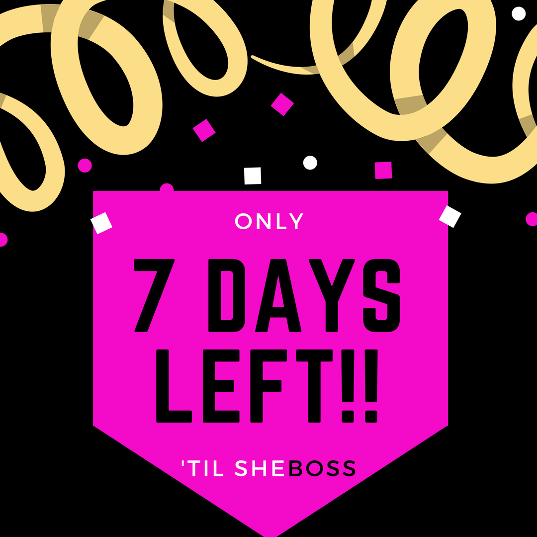 shebossTO's tweet photo. 1 WEEK AWAY!! 💥 We hope to see you there!!✨💖
Buy Your Tickets  at https://t.co/iFNrJ9xBZU 
.
.
#sheboss #shebossto #empoweringwomen #networkingevent #fundraiser #torontoevents #7days #tickets https://t.co/LDri40u6T2