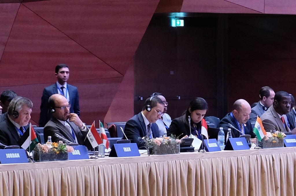 Speaking as the head of delegation of the Republic of Indonesia in the Senior Officials Meeting of the Non-Aligned Movement in Baku, Azerbaijan @Portal_Kemlu_RI @Sosbud_OINB #NAM #GNB