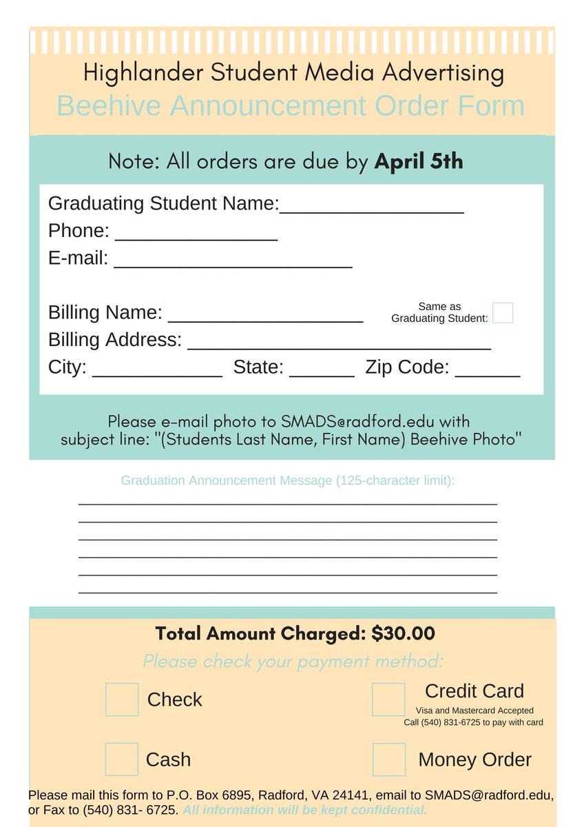 Seniors!! Tomorrow is the last day to submit your form to get a graduation announcement in the BeeHive!! Don’t miss this opportunity to leave your mark!!