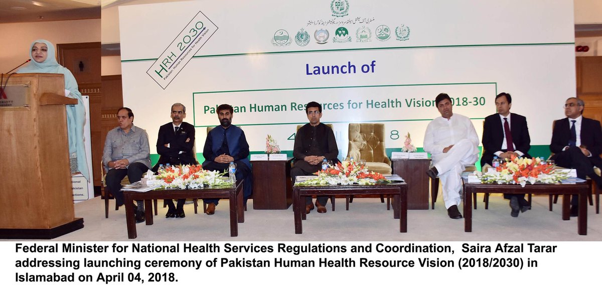 NHSR&C (Official) (@nhsrcpk) on Twitter photo Federal Minister for <a href="/nhsrcpk/">NHSR&C (Official)</a> <a href="/Sairaafzalpmln/">Saira Afzal Tarar</a> addressing ceremony of Pakistan Human Health Resource Vision (2018/2030) in #Islamabad Federal Minister for <a href="/nhsrcpk/">NHSR&C (Official)</a> <a href="/Sairaafzalpmln/">Saira Afzal Tarar</a> addressing ceremony of Pakistan Human Health Resource Vision (2018/2030) in #Islamabad
