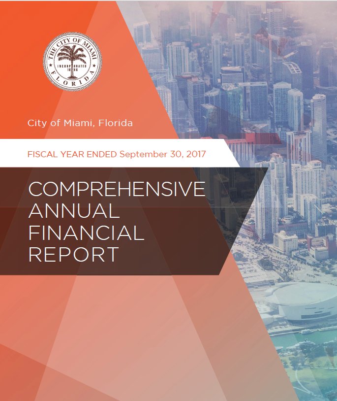 MiamiFinance305's tweet photo. The City of Miami prepares and submits its FY 2017 Comprehensive Annual Financial Report.  Congratulations and great job to the City's Finance Department! https://t.co/f2jVQqXjTF