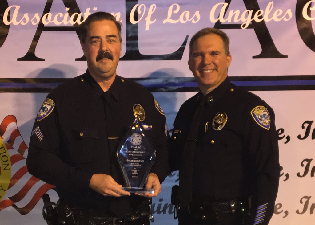 Congratulations #POALAC Centurion Award winner, Officer Adam Gwartz for being honored for outstanding work in field operations.